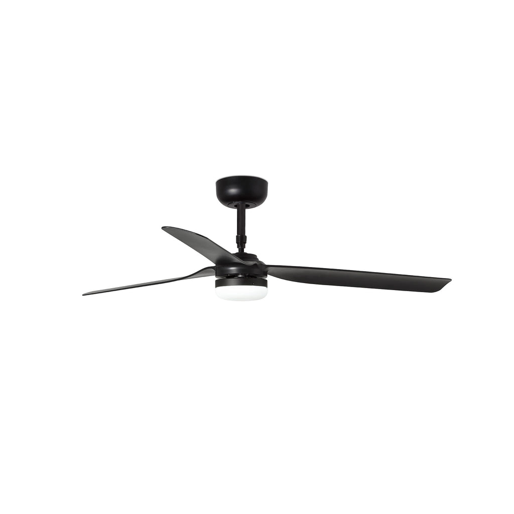 Ventilador de techo LED negro con motor DC silencioso FARO 33814 para dormitorio y salón interior