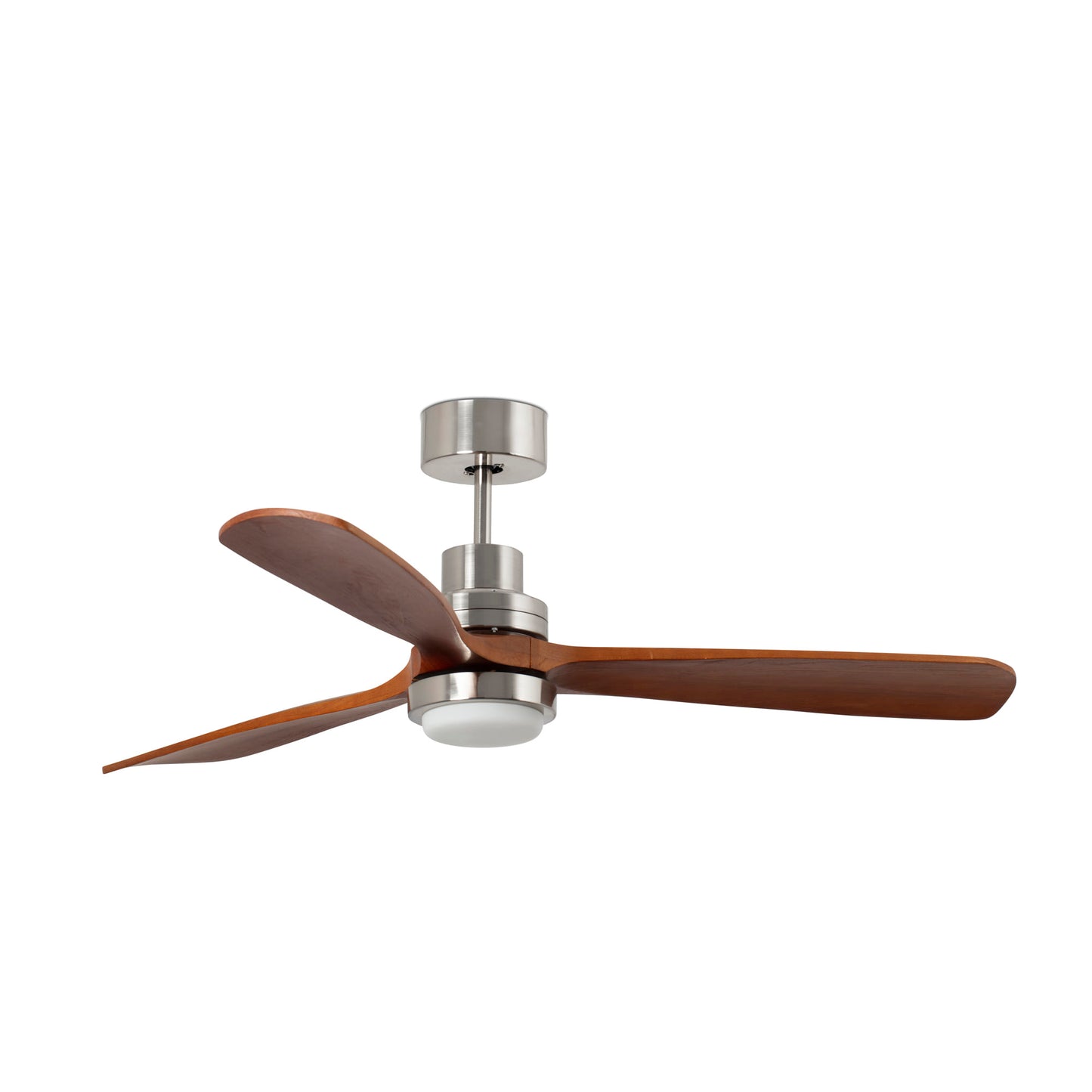 Ventilador de techo LED Lantau XL FARO en níquel mate, motor DC silencioso con luz integrada, diseño moderno interior, ref. 33463DC, LUZGURÚ