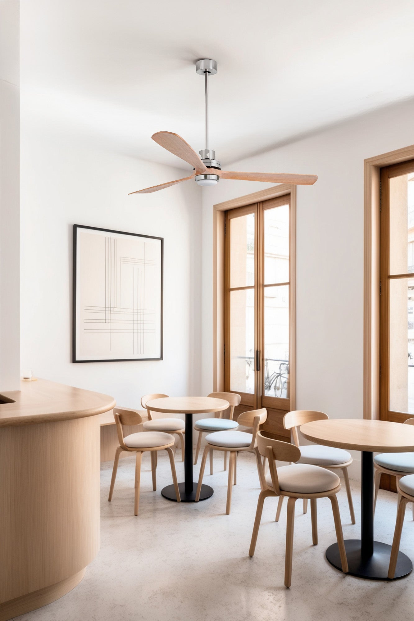 Ventilador de techo LED silencioso FARO Serie 3337, referencia 33505DC, diseño moderno y eficiente de LUZGURU