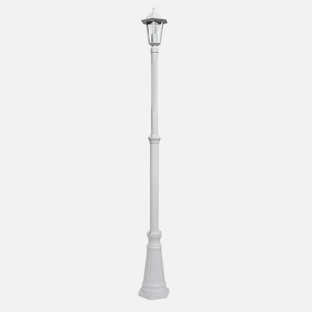 Elegante farola blanca regulable ideal para iluminar tu sendero