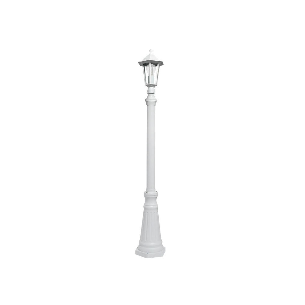 Farola Auriga fabricada en aluminio color blanco para exterior