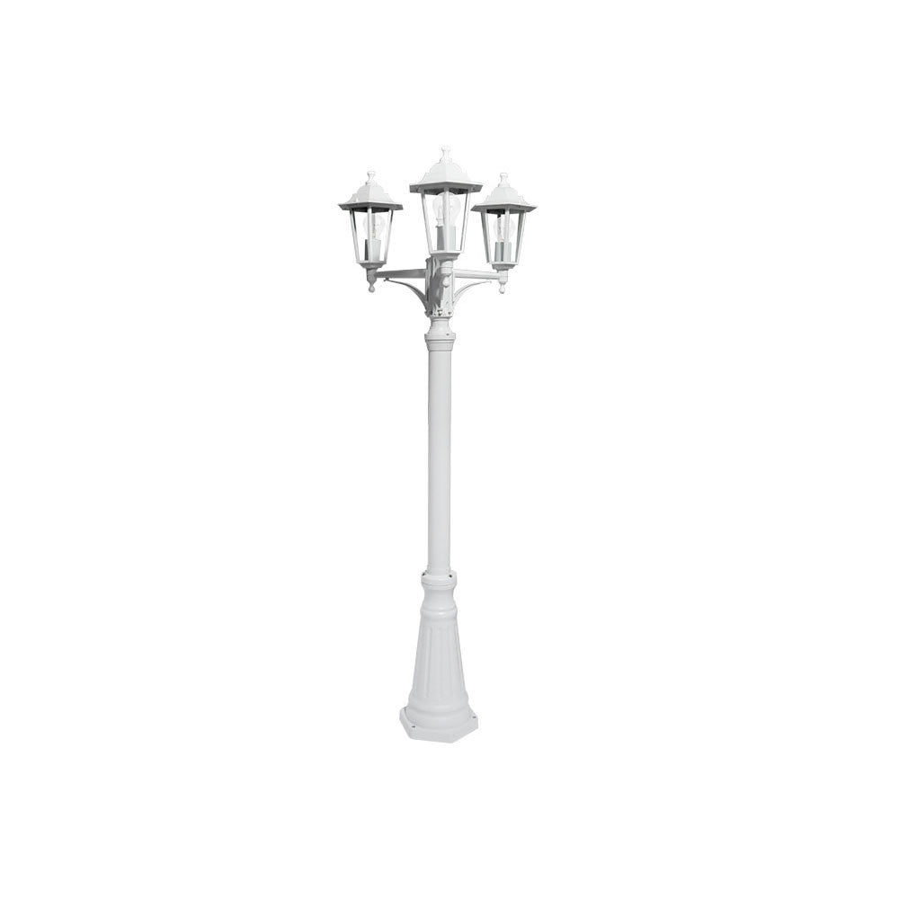 Farola Auriga fabricada en aluminio color blanco para exterior