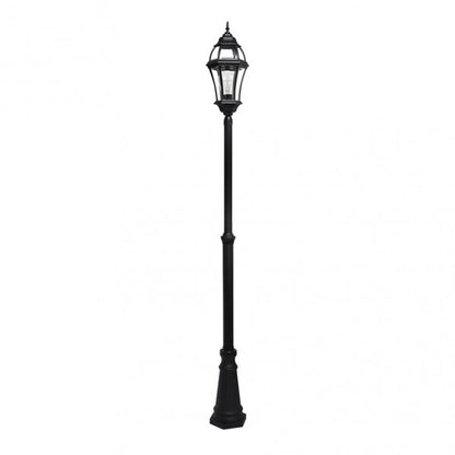 Farola Exterior Aluminio Becrux 1xe27 Negra IP44 234x25x25 cm Regulable en Altura