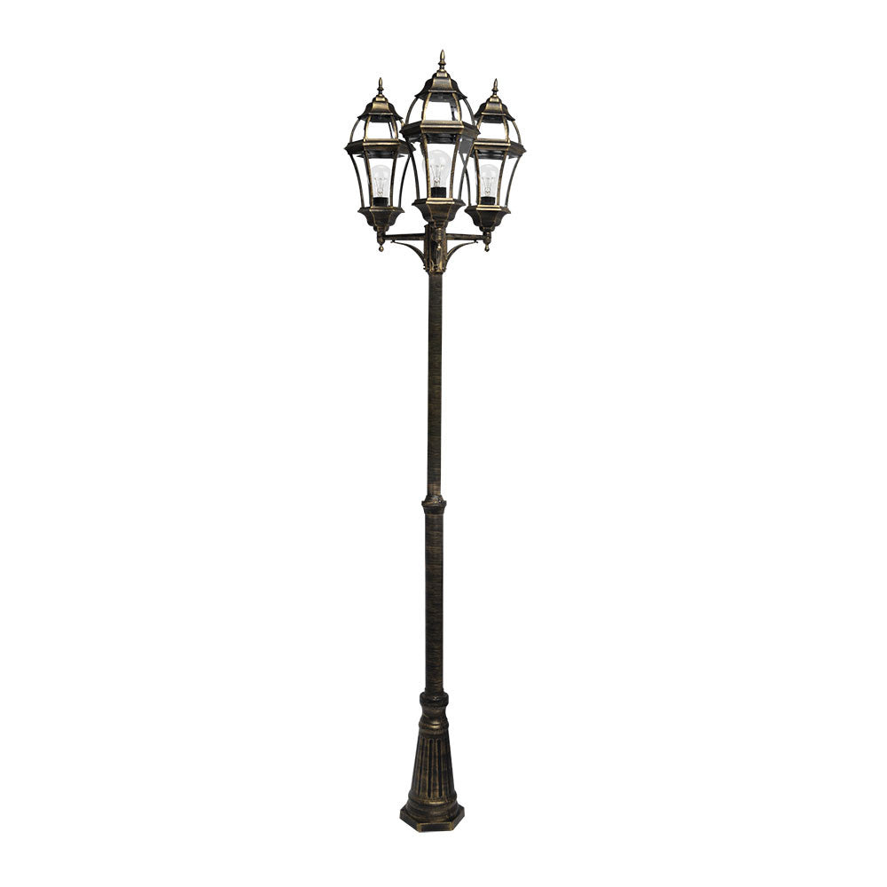 Farola Exterior Becrux Fabrilamp / Abrila Negra y Oro 149643016