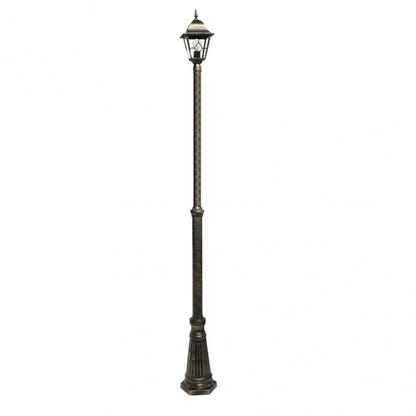Farola Exterior Bootes 220 cm Aluminio Negro y Oro Fabrilamp - vista principal | Fabrilamp / Abrila