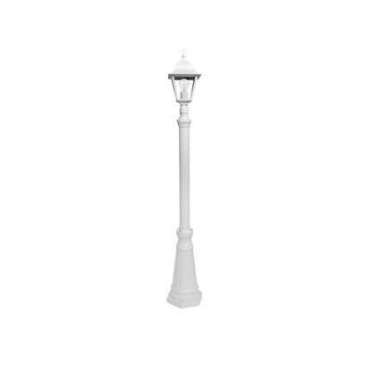 Farola Spica fabricada en aluminio color blanco, ideal para iluminar tu jardín