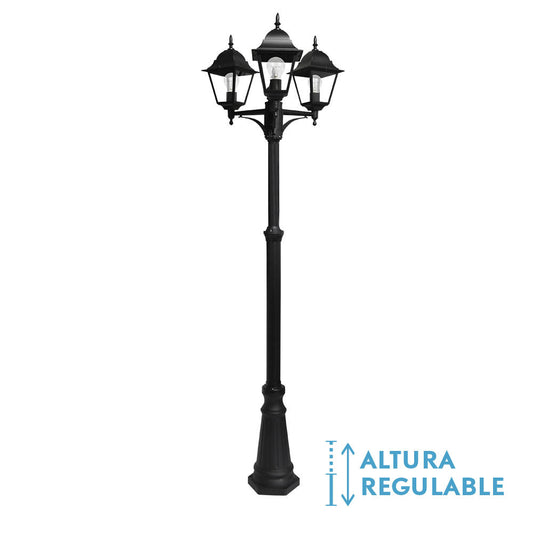 Farola Spica Exterior 3 Luces Negro Fabrilamp / Abrila 149243009