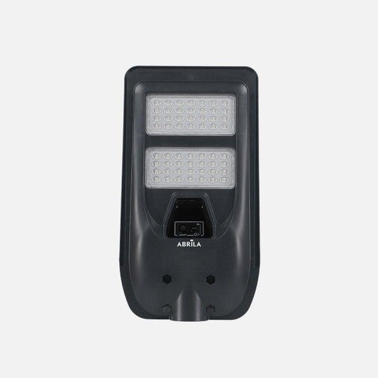 Farola Solar LED Bazan 100W Gris 1400lm Blanco Frío Fabrilamp - Vista frontal principal en fondo blanco | LuzGurú