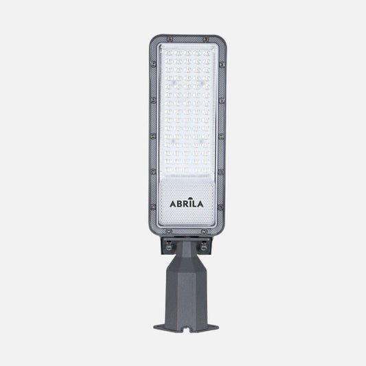 Farola LED Curtis 50W 6500K Gris 5000lm IP65 Orientable Fabrilamp - Vista frontal principal en fondo blanco | LuzGurú
