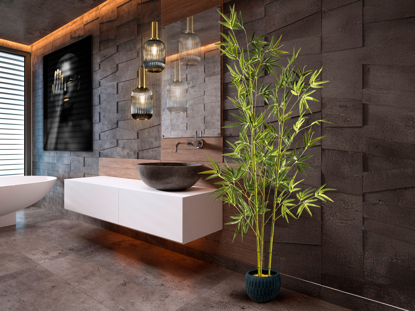 Planta Artificial Bambú H170 con Maceta - Schuller - 291910 - Vista 1