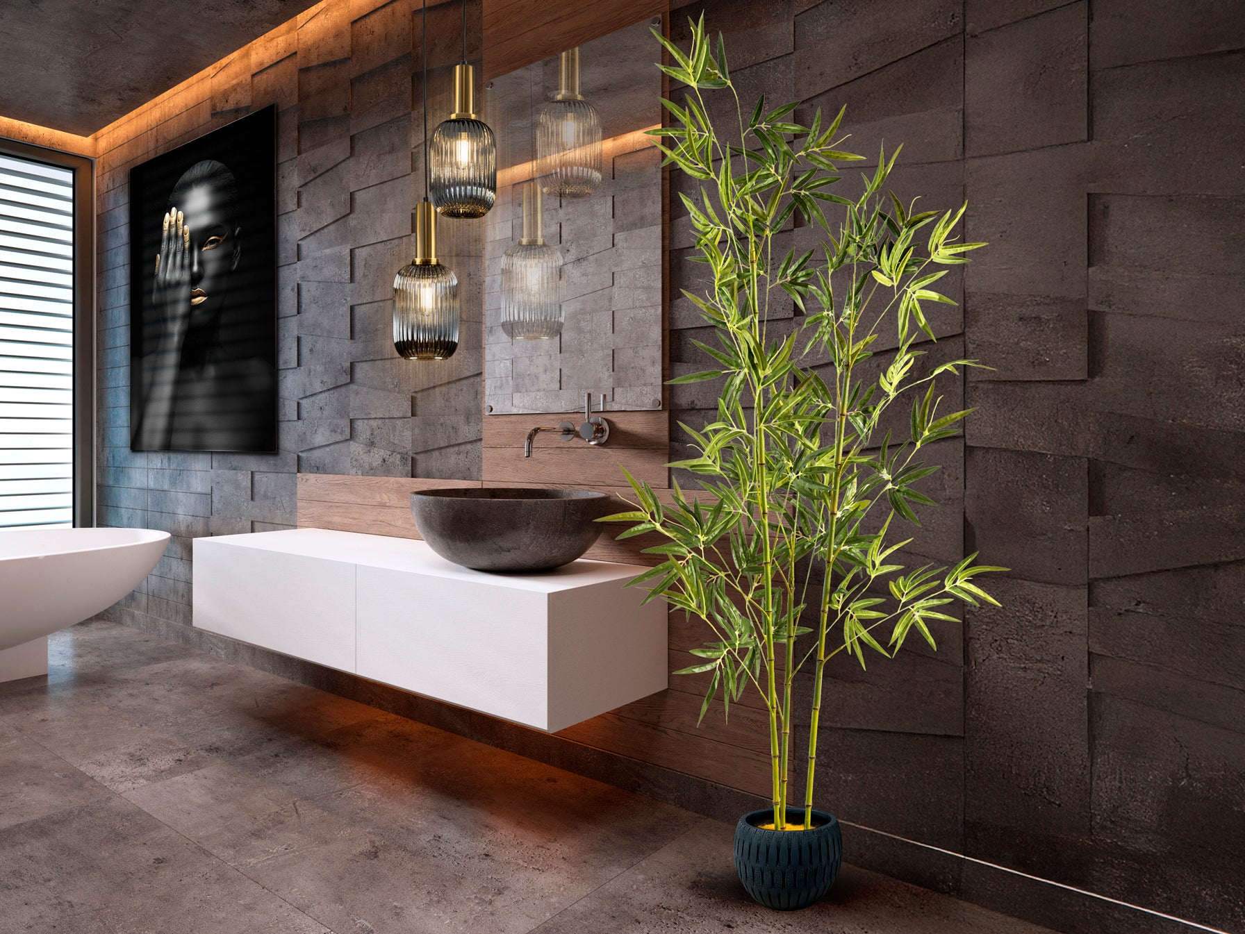 Planta Artificial Bambú H170 con Maceta - Schuller - 291910 - Vista 1