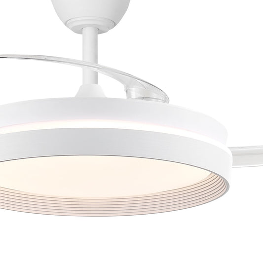 Ventilador Fiber fabricado en Hierro y ABS color Blanco