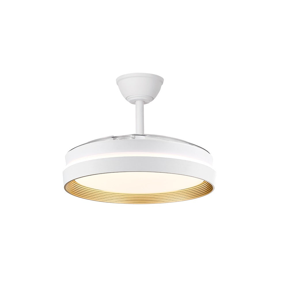Elegante ventilador con aspas retráctiles ideal para dormitorio
