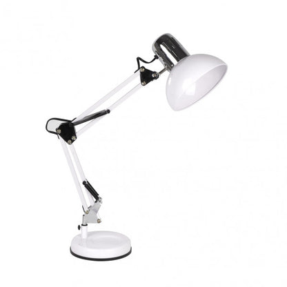 Flexo de Mesa Articulable Rutilo 1xE27 Blanco y Cromo Fabrilamp - vista principal | Fabrilamp / Abrila