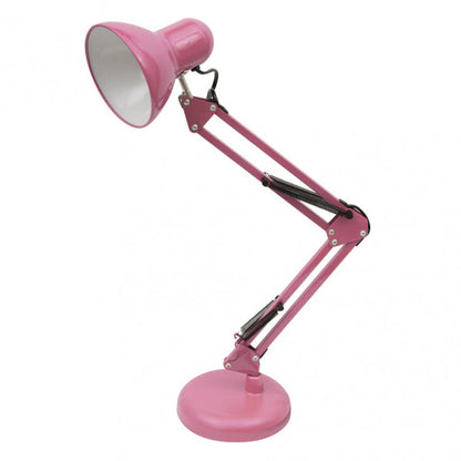 Flexo articulado Rutilo rosa de Fabrilamp, ideal para escritorio u oficina. Diseño elegante y funcional.