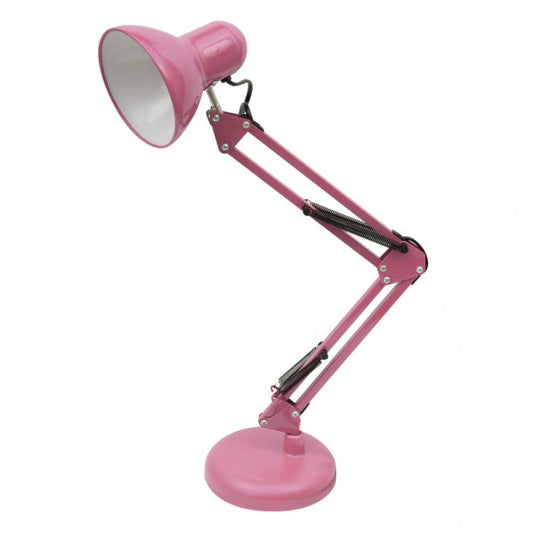 Flexo articulado Rutilo rosa de Fabrilamp, ideal para escritorio u oficina. Diseño elegante y funcional.