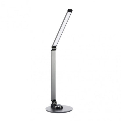 Flexo Baritono LED Plata 8W de Fabrilamp, diseño elegante y moderno, ideal para escritorio o lectura.