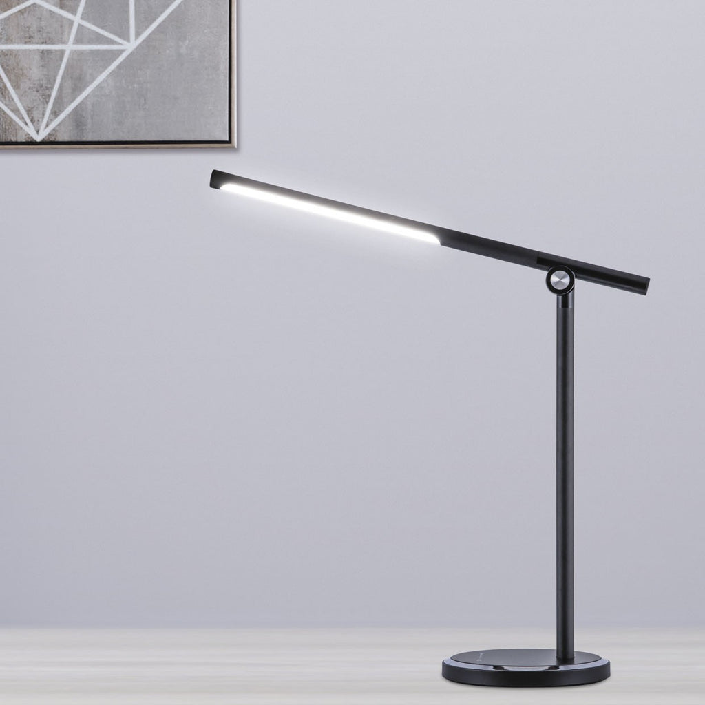 Flexo Buros Negro LED 12W AJP/Alemar (Ref. 10698) - Dimensiones: Experimenta su diseño elegante y compacto. LuzGuru.
