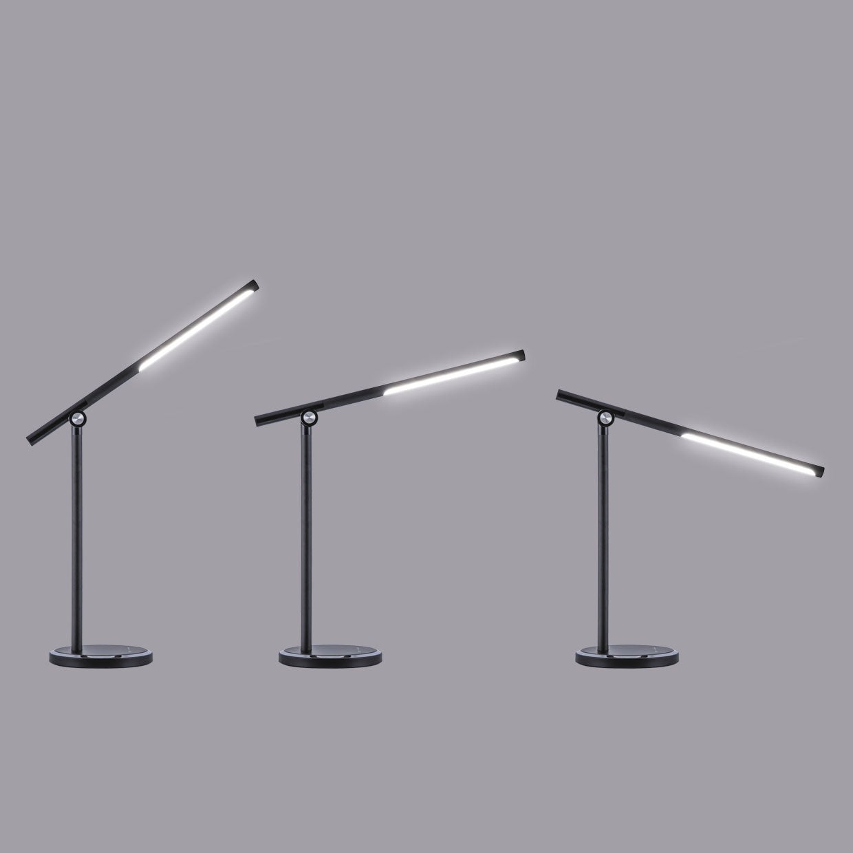 Flexo Buros Negro LED 12W AJP/Alemar (Ref. 10698): Dimensiones detalladas. Iluminación regulable 3000-6000K para un ambiente perfecto.  Diseño elegante, envío rápido. LuzGuru.com
