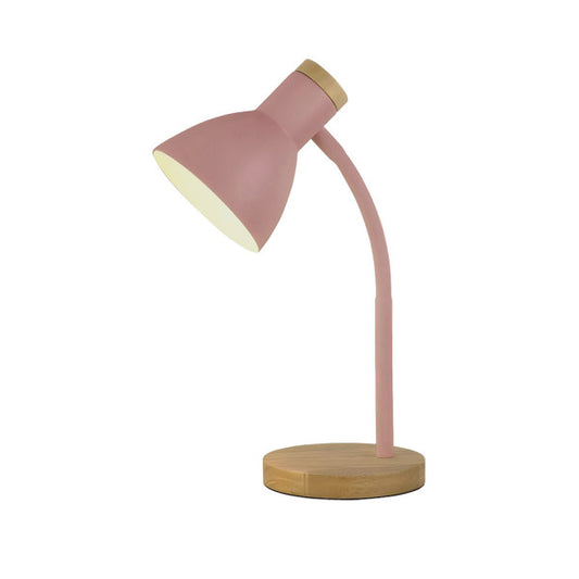 Flexo de Sobremesa Epiro 40 cm Brazo Flexible Rosa y Haya Fabrilamp - vista principal | Fabrilamp / Abrila