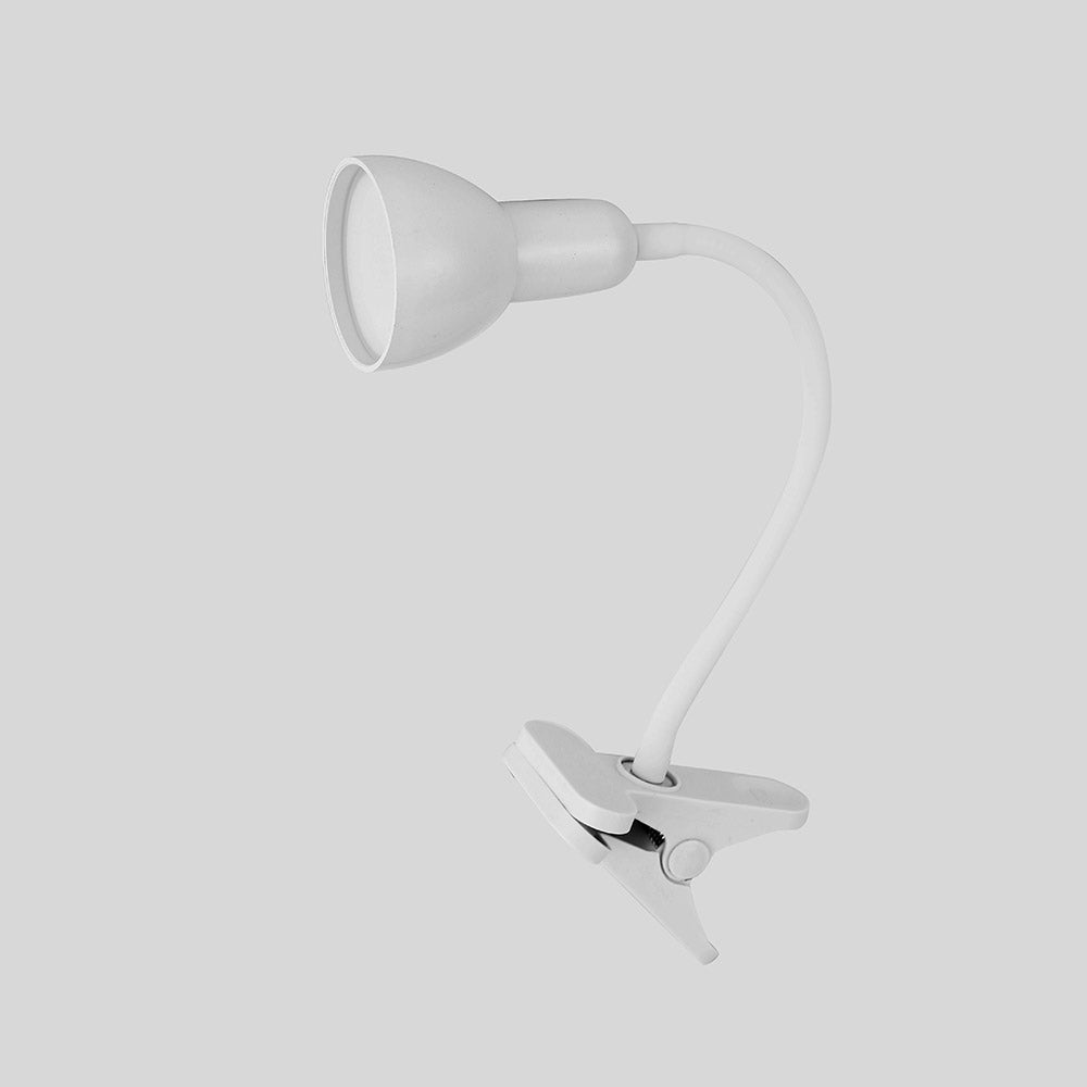 Lámpara de escritorio flexible blanca, ideal para mesita de noche