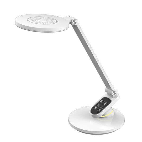 Flexo LED de Mesa Hamlet 10W Blanco con Display LCD Fabrilamp - vista principal | Fabrilamp / Abrila
