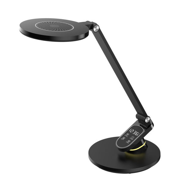 Flexo LED de Mesa Hamlet 10W Negro con Display LCD y Luz Regulable Fabrilamp - vista principal | Fabrilamp / Abrila