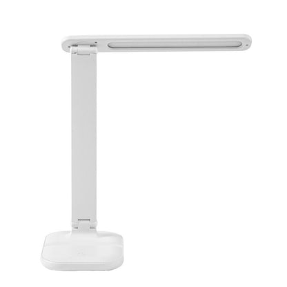 Moderno flexo LED blanco con hendidura para móvil, ideal para tu escritorio