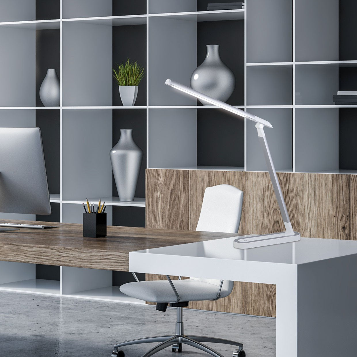 Flexo Karim Plata LED 10W AJP/Alemar - Ref. 10993 - Medidas: [inserta medidas aquí] - LuzGuru.com
