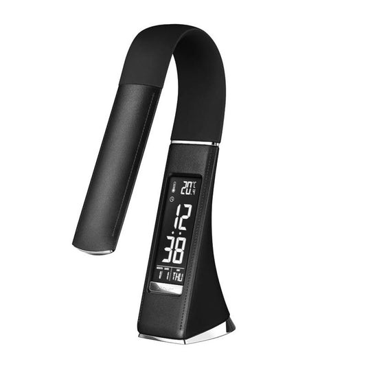 Flexo Duck fabricado en cuero color negro para iluminación de interiores