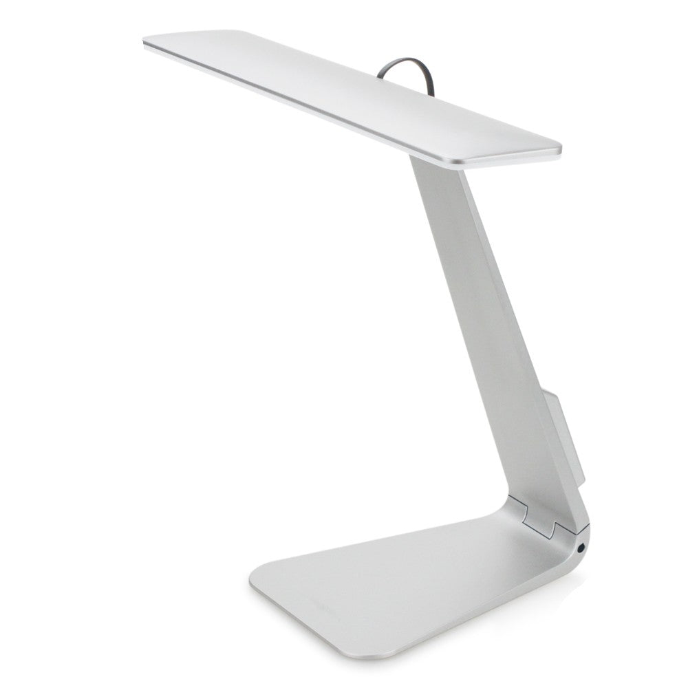 Flexo Betel fabricado en acrílico color plata, ideal para iluminación de lectura