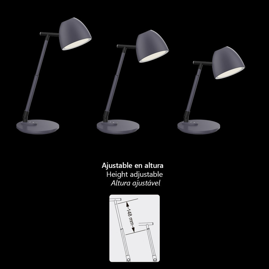 Flexo LED Foster Gris Oscuro AJP/Alemar (Ref. 11468) - Dimensiones: [Insertar dimensiones aquí, ej. 40x30x15 cm]. LuzGuru.
