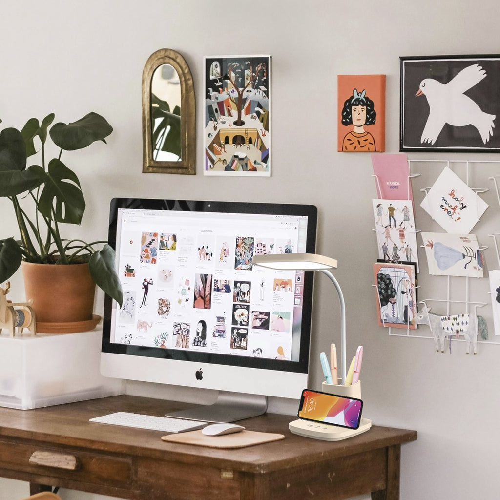 Flexo LED Neck Beige 9W AJP/Alemar - Ref. 11592 - Medidas: [Insertar medidas aquí] - Luzguru.com
