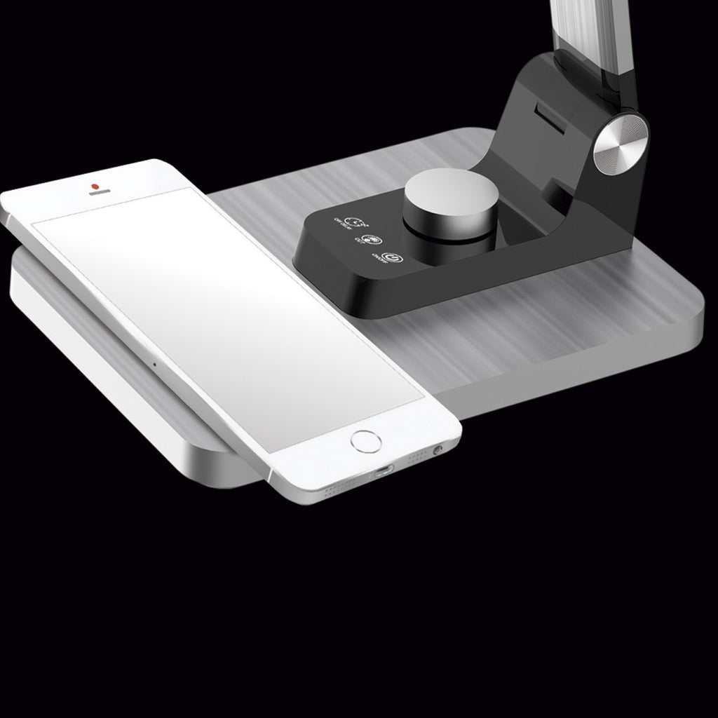 Flexo LED Nelson Plata AJP/Alemar (Ref. 11467) - Medidas: [Insertar medidas aquí, ej: Alto 40cm, Ancho 15cm, Base 10cm]. LuzGuru.com
