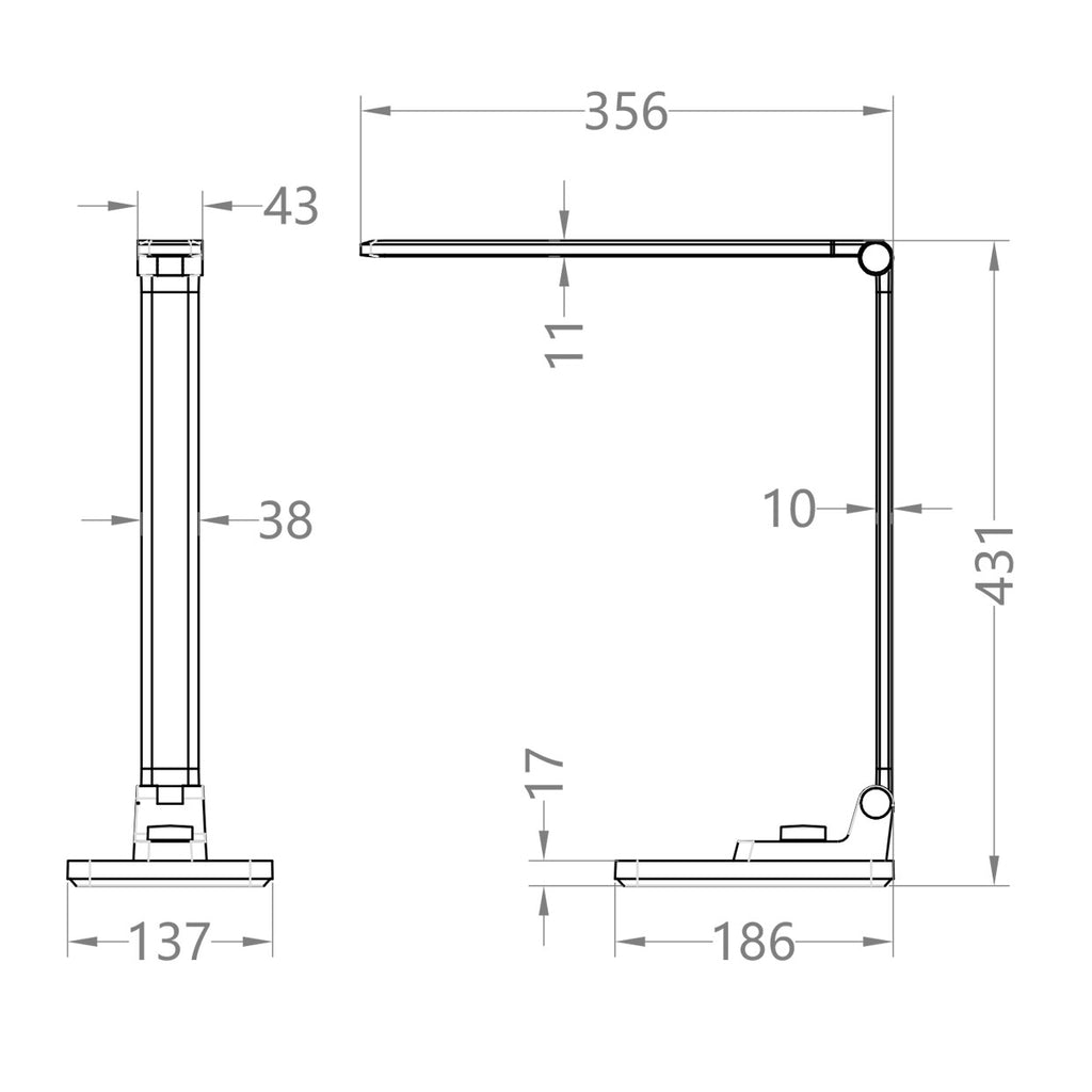 Flexo LED Nelson Plata AJP/Alemar (Ref. 11467): Descubre sus dimensiones y disfruta de su elegante diseño y funcionalidad. LuzGuru.com
