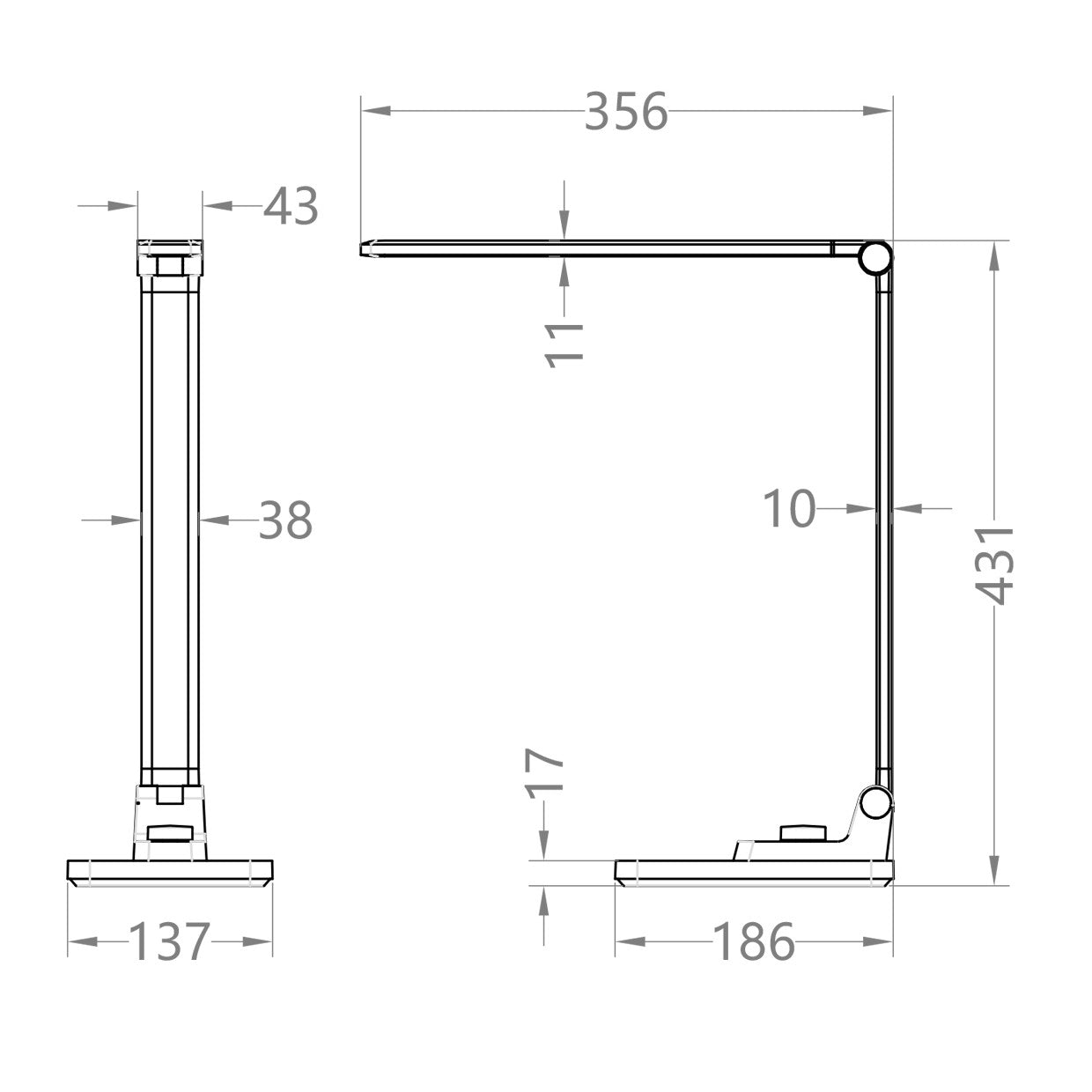 Flexo LED Nelson Plata AJP/Alemar (Ref. 11467): Descubre sus dimensiones y disfruta de su elegante diseño y funcionalidad. LuzGuru.com
