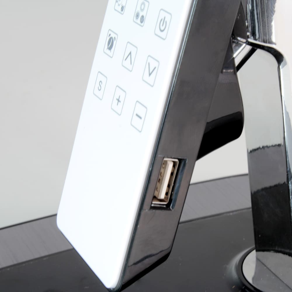 Flexo LED Rai 10W con Alarma Despertador Negro CristalRecord - imagen 2 | CristalRecord