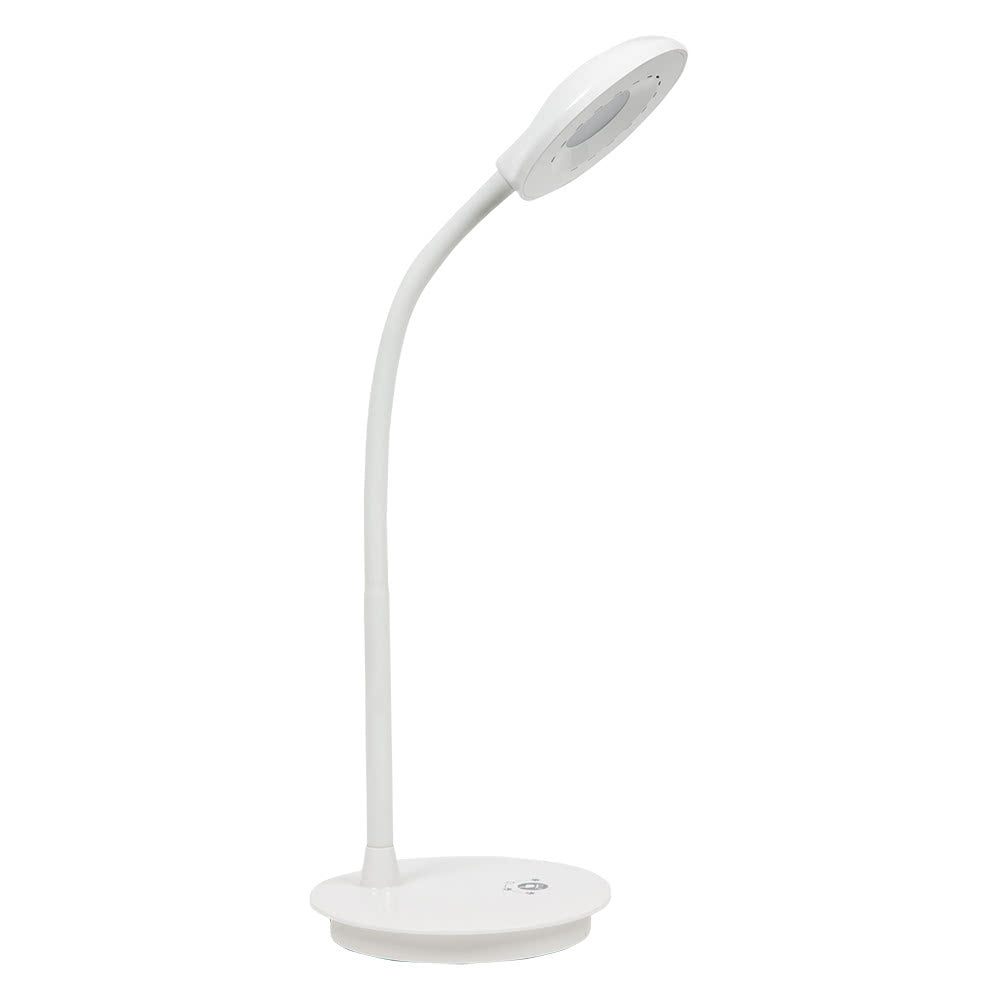 Flexo LED Terral Blanco Fabrilamp / Abrila, Ref. 071371001 para escritorio