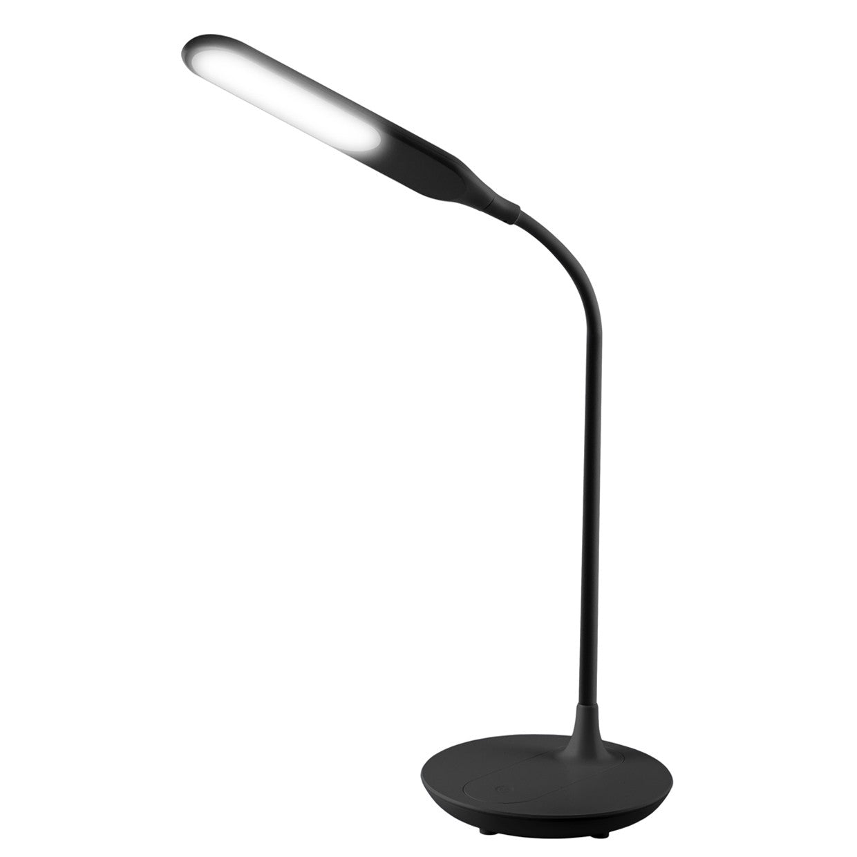 Flexo LUANA Negro LED 10W AJP/Alemar (Ref. 10854) - Medidas: [inserta aquí las medidas exactas de la imagen, ej: Alto 40cm, Ancho 15cm, Base 10cm].  Luzguru.com
