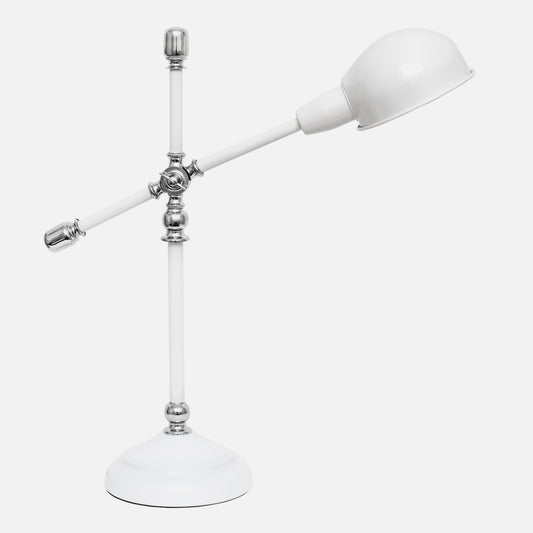 Flexo Luján fabricado en Metal color Blanco/Cromo