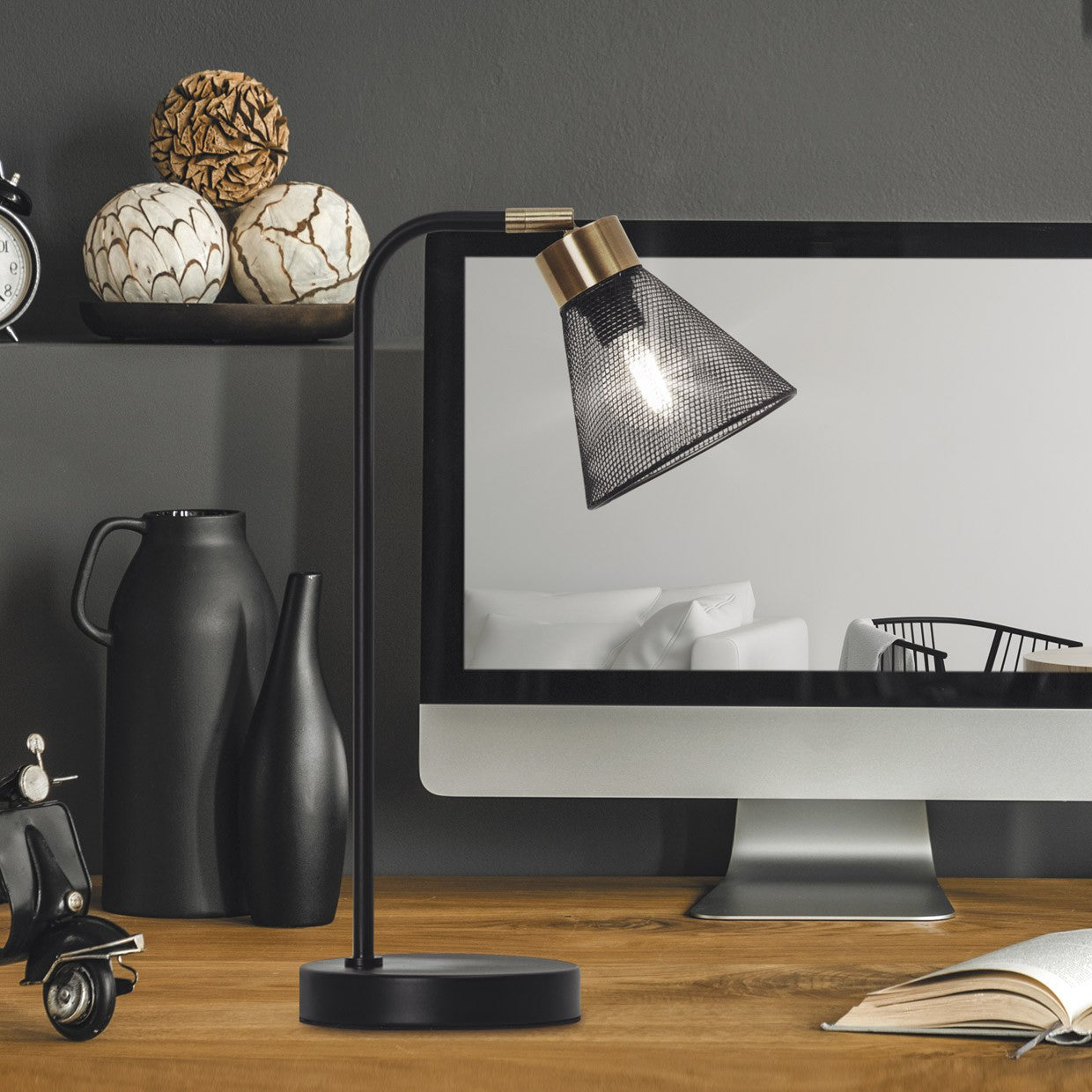 Medidas Flexo Manila Negro AJP/Alemar Ref. 11039 - luzguru.com
