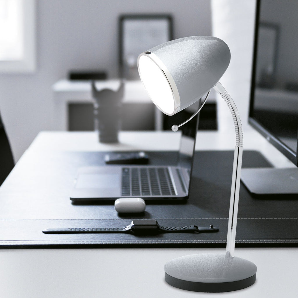 Flexo NALIS Plata AJP/Alemar (Ref. 10855) - Medidas: [inserta aquí las medidas exactas de la imagen].  Luzguru.com
