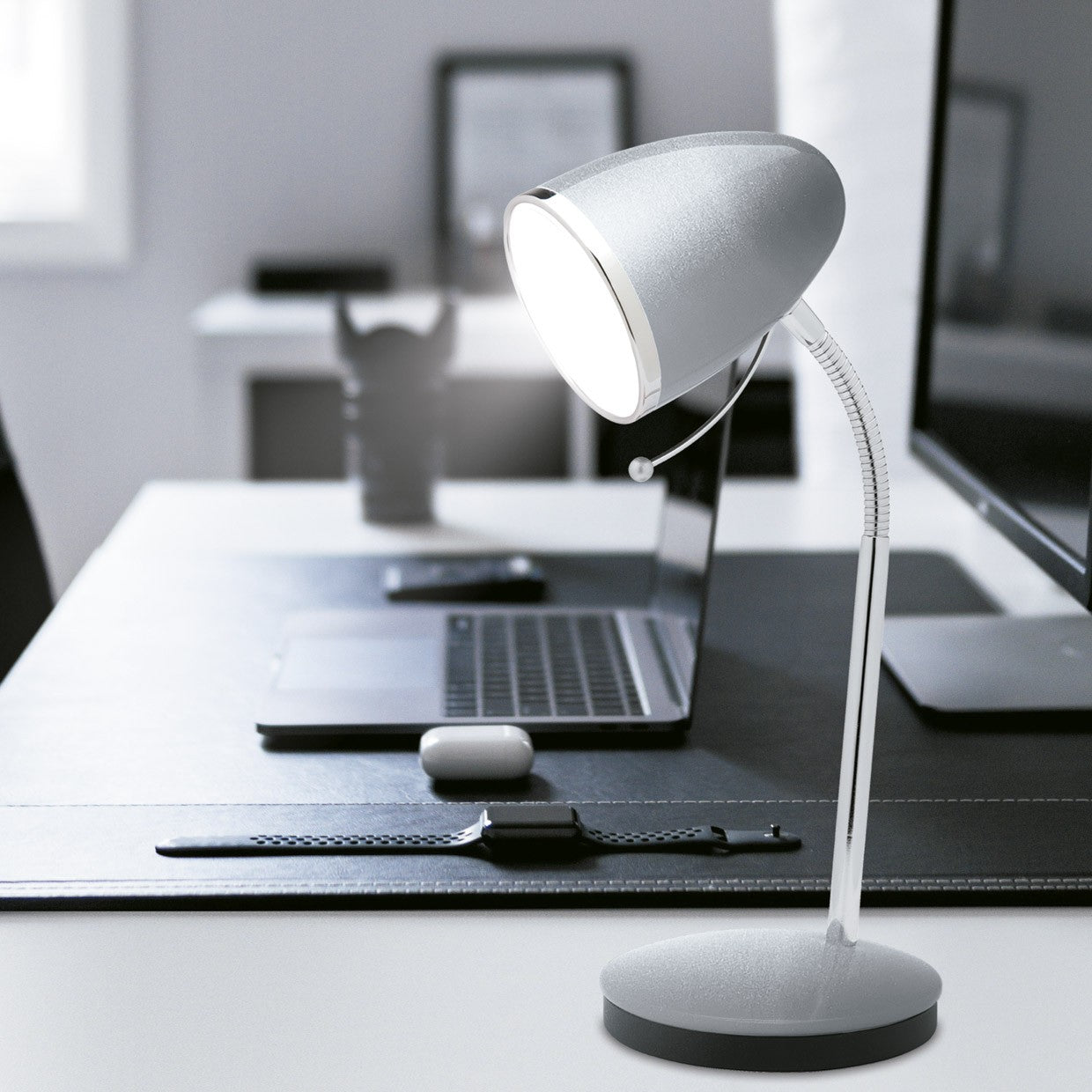 Flexo NALIS Plata AJP/Alemar (Ref. 10855) - Medidas: [inserta aquí las medidas exactas de la imagen].  Luzguru.com
