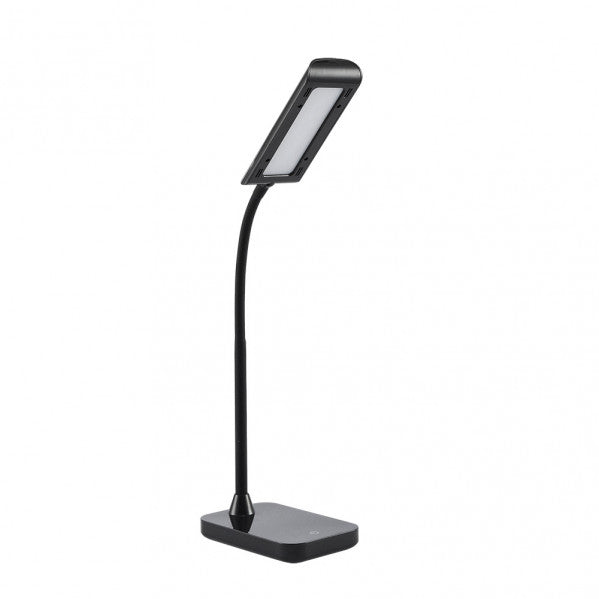 Flexo LED Oliver Negro 5W de Fabrilamp, diseño moderno y elegante para escritorio.