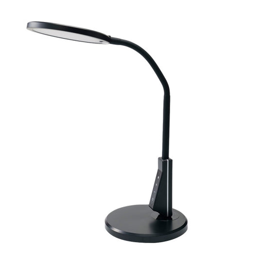 Flexo LED de Sobremesa Pandeo 7W Negro con USB y Control Táctil Fabrilamp - vista principal | Fabrilamp / Abrila