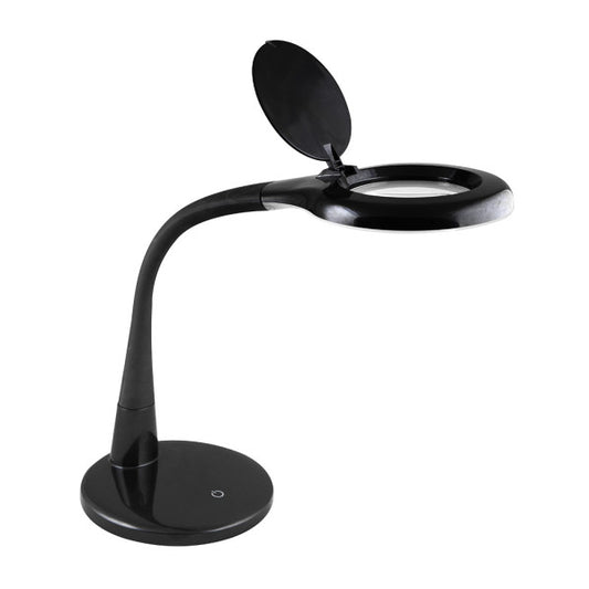 Flexo LED de Sobremesa con Lupa Plath 8W Negro Táctil Fabrilamp - vista principal | Fabrilamp / Abrila