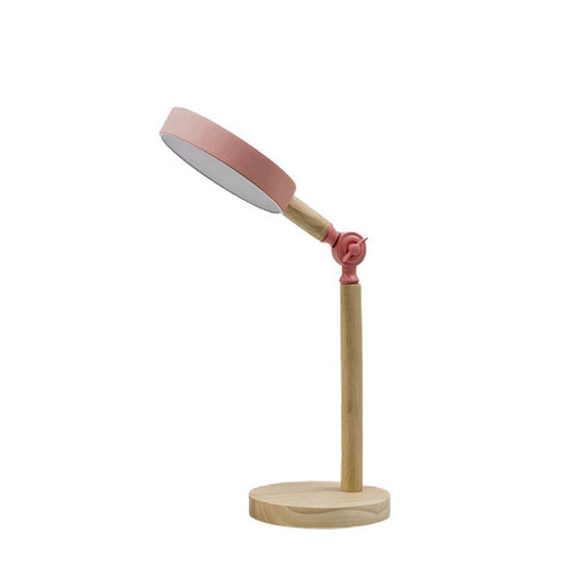 Flexo LED de Sobremesa Pontica 15W Articulado Rosa y Haya Fabrilamp - vista principal | Fabrilamp / Abrila