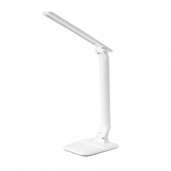 Flexo Shein 7W blanco, regulable, plegable y táctil de Fabrilamp. Iluminación LED eficiente para escritorio.