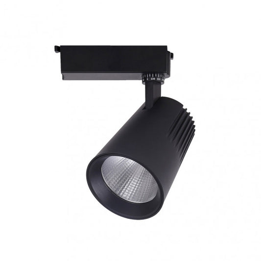 Foco Carril LED 20W 2700K Telma Negro Fabrilamp - Vista frontal