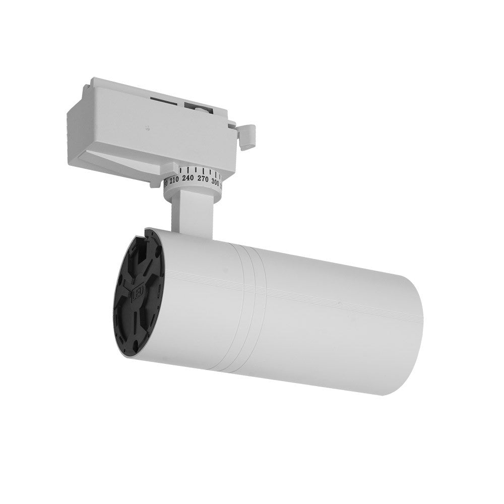 Foco carril LED orientable con ángulo de 36º